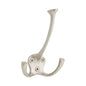 Signature Hardware - Triple Brass Coat Hook - Brushed Nickel