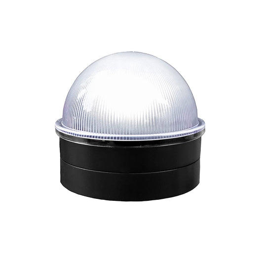 Classy Caps CH2233B Summit Chain Link Solar Post Cap, Black-LED White Light
