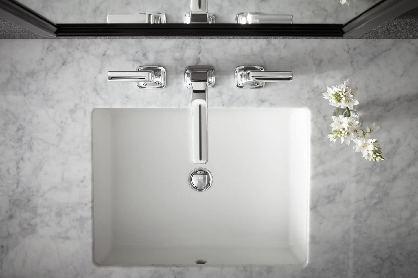 KOHLER 2882-0 Verticyl Rectangular Undermount Bathroom Sink, 19 3/4", White