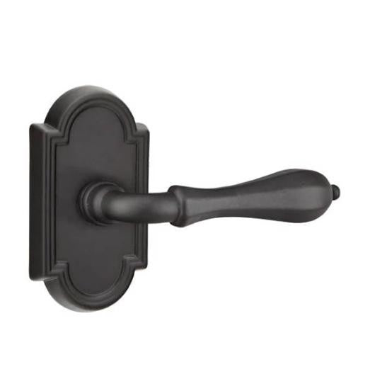 EMTEK 72011OCLLHFB Privacy No.11 Rosette Octagon Lever LH Flat Black