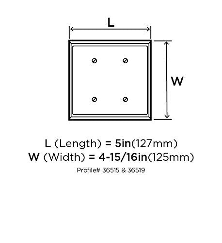 Amerock | Wall Plate | Satin Nickel | 2 Rocker Switch Plate Cover | Mulholland