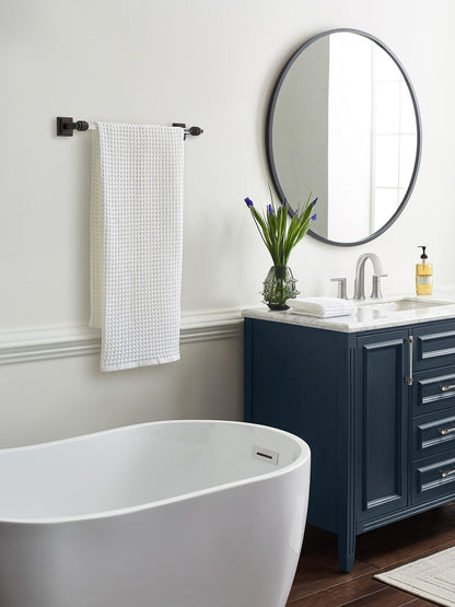 Amerock BH36063CORB Clear/Oil-Rubbed Bronze Towel Bar 18 in (457 mm) Glacio