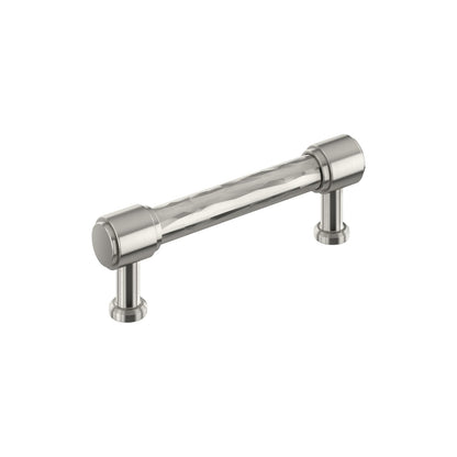 Amerock BP37537G10 Lazzara 3-3/4" C2C Hammered Bar Cabinet Pull - Satin Nickel