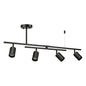 GLOBE Electric 57500 4-Light Track Lighting, Matte Black, Center Swivel Bar