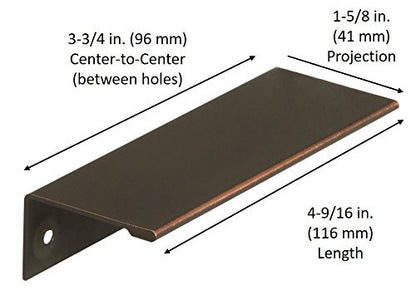 Amerock BP36574ORB Edge Cabinet Pull Oil Rubbed Bronze 3-3/4" C2C