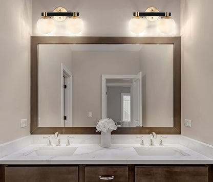 JONATHAN Y JYL3541A Modernist Globe 15.25" 2-Light LED Vanity 2700K LED