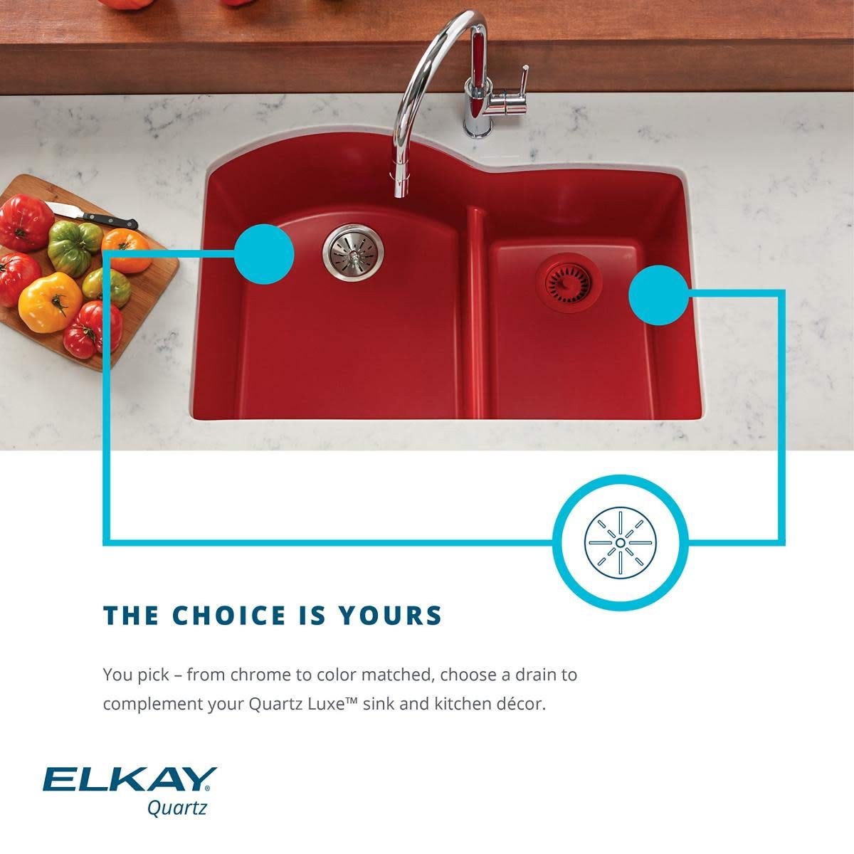 Elkay LKQD35GS Polymer 3.5" Disposer Flange Removable Basket Strainer Greystone