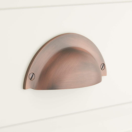 Signature Hardware EH1008.ACP 3-1/4" C2C Cup Cabinet Pull - Antique Copper