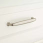 Signature Hardware 3-3/4" Dinan Solid Brass Cabinet Pull, Brushed Nickel