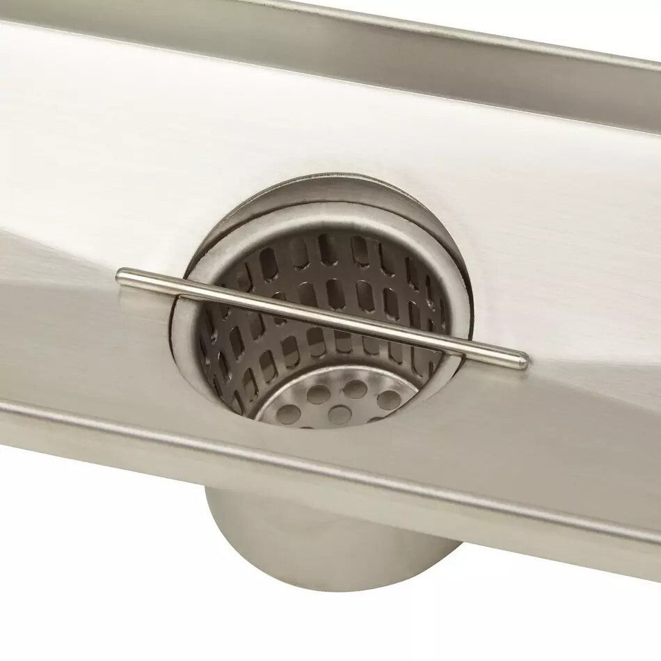 Signature Hardware - 18" Cohen Linear Tile-In Shower Drain - Matte Black