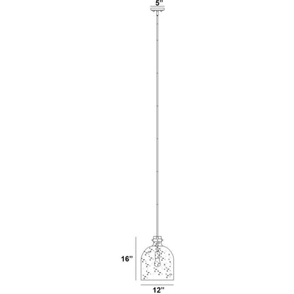 Z-Lite 817-12PN Pearson Chandelier, 1-Light 100 Watts, Polished Nickel