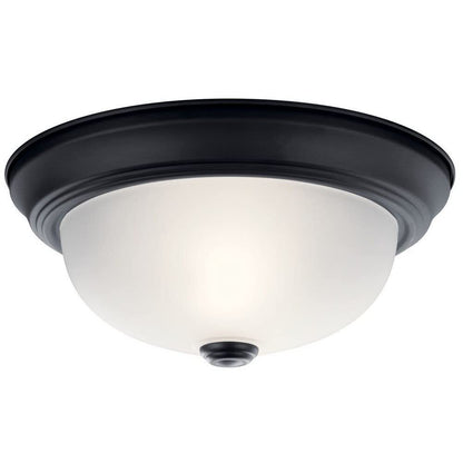 Kichler 8111BK Flush Mount, 1-Light 120 Total Watts, Black