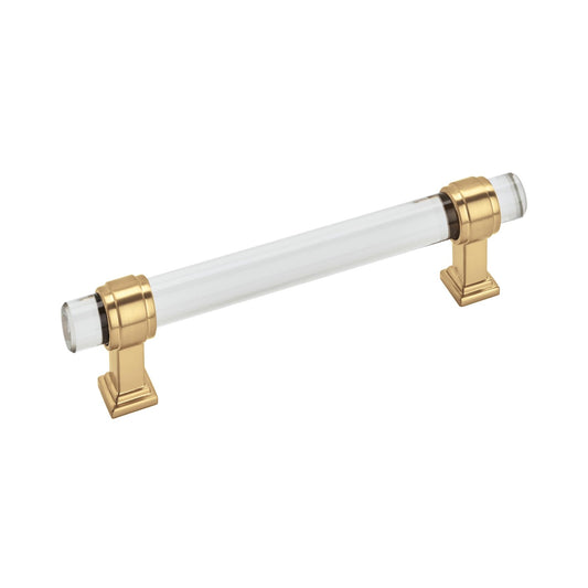 Amerock Cabinet Pull Clear/Champagne Bronze 5-1/16 inch Glacio 1 Pack