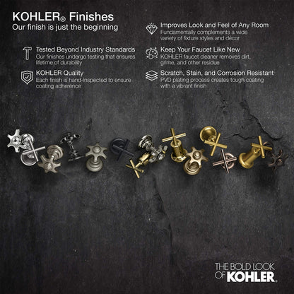 Kohler K-45800-4-CP Alteo Centerset Bathroom Sink Faucet w/Metal Drain-Chrome