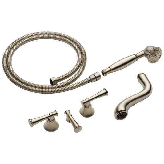 Brizo Baliza T70305-BN: Two-Handle Freestanding Tub Filler Trim