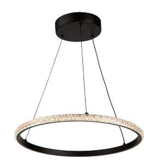 Nova 23.5" Wide Black 24W LED Pendant