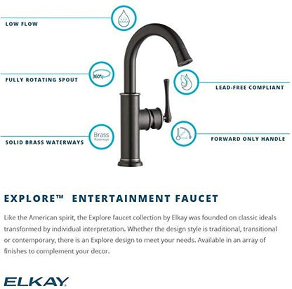 Elkay Explore LKEC2012AS Kitchen Faucet-Black-LIQUIDATION-3 PACK
