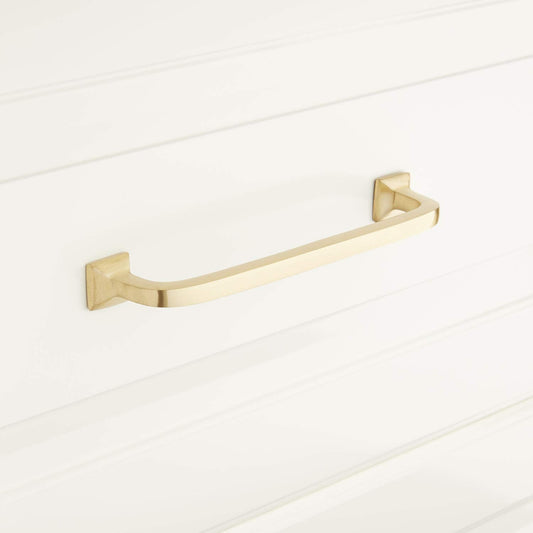 Signature Hardware HL-552-4-SB Klein 4" C2C Handle Cabinet Pull - Satin Brass