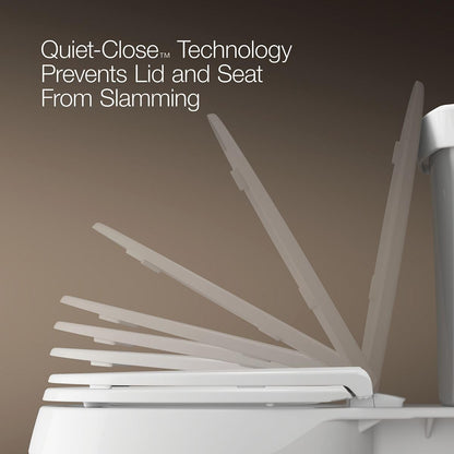 KOHLER K-26801-0 Impro ReadyLatch Quiet Close Elongated Toilet Seat, White
