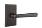 EMTEK SANDCAST 7104CRFB #3 Rosette Passage Set Cimarron Lever LH Flat Black