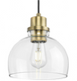 Progress Lighting P500405-163-Garris-1 Light Mini Pendant Farmhouse Style-Brass