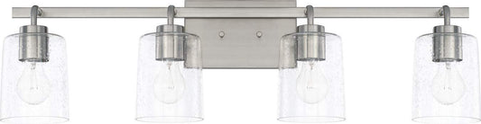 HomePlace Lighting 128541CH-449 Greyson Clear Glass Bathroom Vanity Wall Light