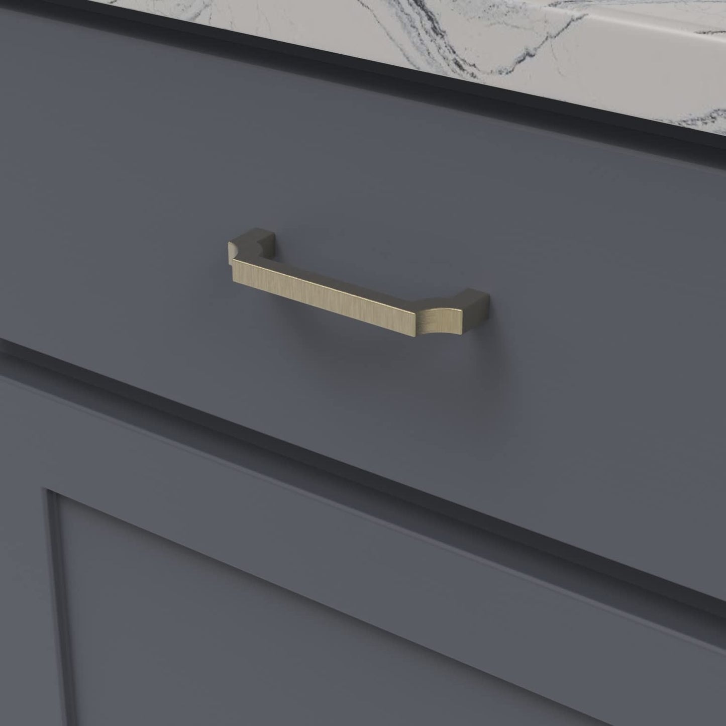 Belwith Keeler B076641-BGB Monarch Pull 3-3/4" C2C Brushed Golden Brass Finish
