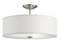 Kichler Shailene 18 in. 3-Light Brushed Nickel Semi-Flush Mount Ceiling Light