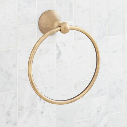 Signature Hardware SH555048ORB Traditional 6-7/8" Towel Ring - Oil Rubbed Bronze