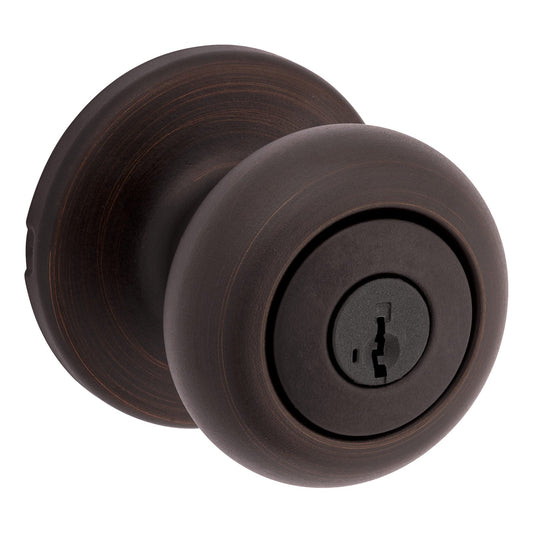 Kwikset 400CV-11P Cove Keyed Entry Knob Smartkey Security Venetian Bronze