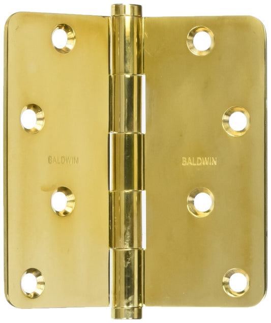 Baldwin 1440031I Radius Mortise Hinge, Unlacquered Bright Brass