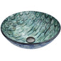 VIGO Giovanni 17"L x17"W x 6"H Over the Counter Glass Round Vessel Bathroom Sink