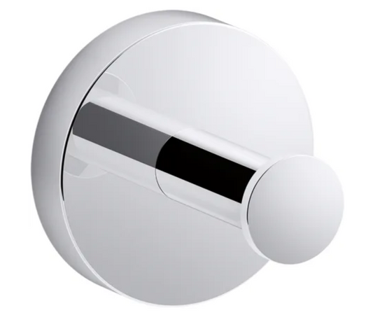 Kohler K-27290-CP Elate Robe Towel Hook Chrome Bathroom Modern Contemporary