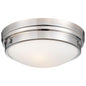 Minka Lavery 823-77 2 Light 13.25" Width Flush Mount Ceiling Fixture - Chrome
