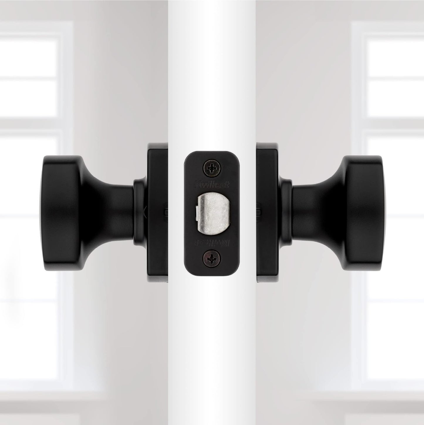 Kwikset 720AYKMDT-514 Arroyo Interior Passage Door Knob Non-Locking Matte Black