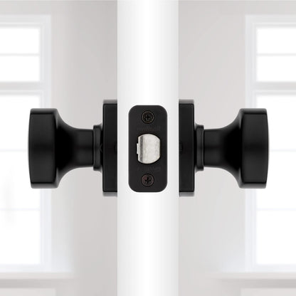 Kwikset 720AYKMDT-514 Arroyo Interior Passage Door Knob Non-Locking Matte Black