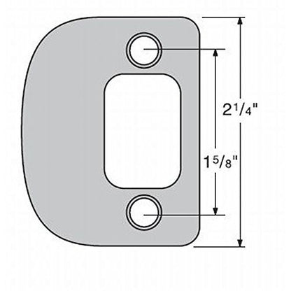 Kwikset 85303 514 DEADBOLT Strike Full Lip Round Corner - Black