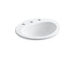 Pennington® Drop-in bathroom sink with 8" widespread faucet holes