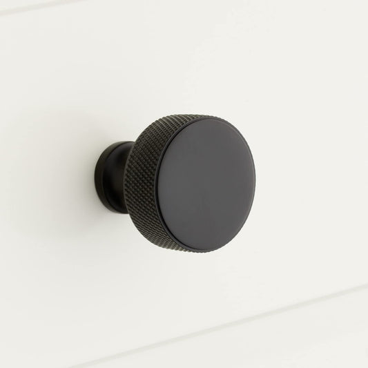 Signature Hardware EH5471.11/4.BLK Arles 1-1/4" Round Cabinet Knob-Black