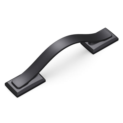 Hickory Hardware  Dover 10 Pack Solid Core Kitchen Cabinet Pulls 3" Matte Black