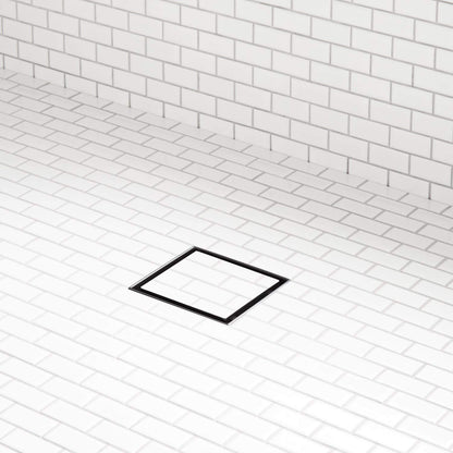Signature Hardware SH439021 Cohen 4" Square Tile-In Shower Drain - Matte Black