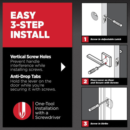 Kwikset 720HFLSQT26 Halifax Passage Door Handle Lever Reversible Polished Chrome