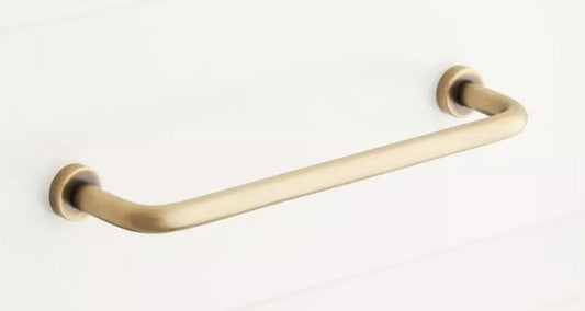 Signature Hardware 5" Sidra Brass Cabinet Pull - Thin Profile - Antique Brass