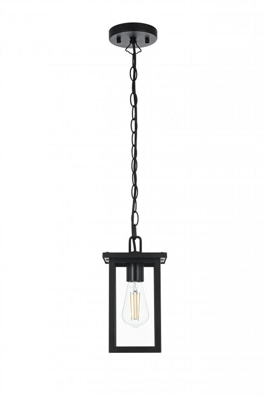 Elegant Lighting OD324H11BK Venango 7 inch Outdoor Pendant in Black