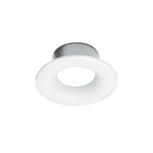 Nora Lighting NIOC-1RNBMPW 1" Iolite Can-Less Trim (Matte Powder White, Round Bullnose)