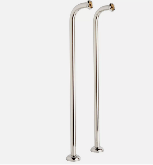 SignatureHardwareNB-116bn-U Freestanding Tub Supply Lines with Shutoff Valves BN