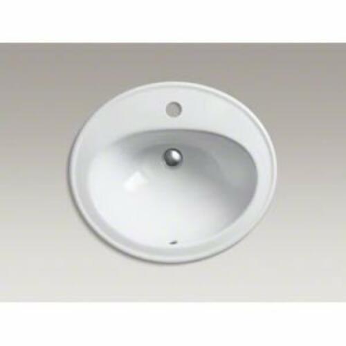 KOHLER PENNINGTON® 20X17, 20.25" x 17.5", Oval Basin with Overflow Drain