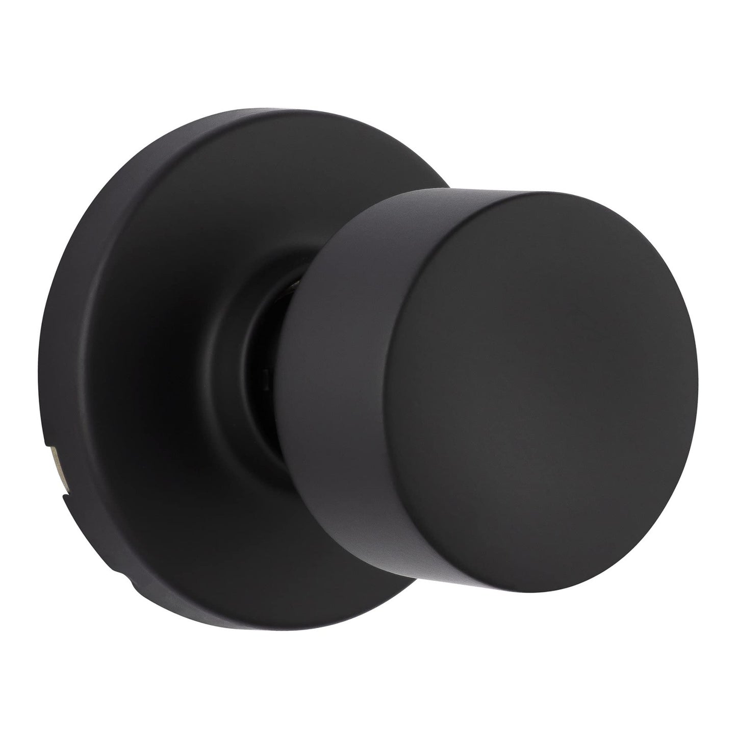 Miseno MLK4080 Tuscora Shaker Passage Door Knob Set Round Rose - Matte Black