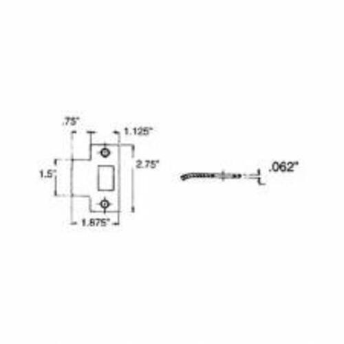 Baldwin 5510190TSTR Strike, T-Strike with Box, Black