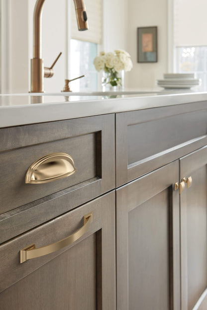 Amerock BP36640CZ Ashby Cabinet Cup Pull Champagne Bronze 3"&4" C2C Drawer Pull